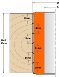 Testa Portacoltelli Elicoidale Per Incastri E Levigatura 140 Mm Cmt 694.019.30